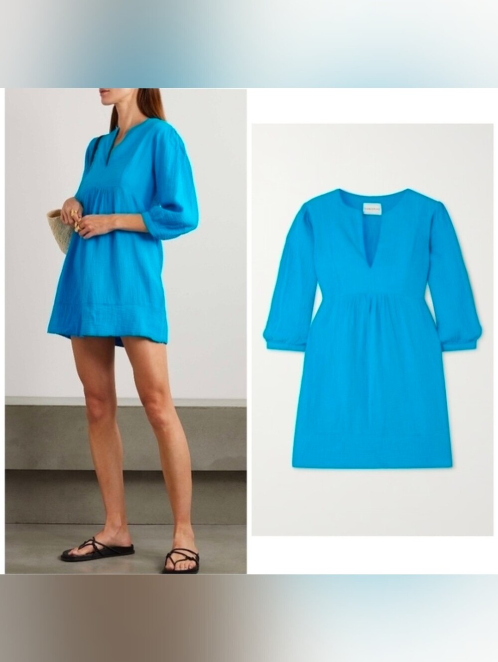 HONORINE Coco tiered cotton-gauze mini dress